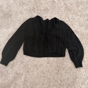 SHEIN Black Cable Knit Women's Cardigan